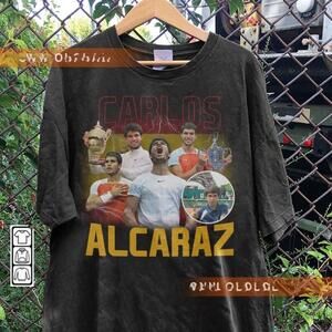 Carlos Alcaraz Tennis Shirt, Carlos Alcaraz Champion V3 90S Bootleg Graphic Tee